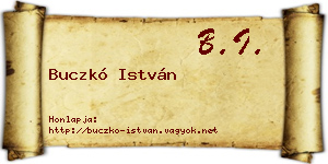 Buczkó István névjegykártya