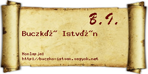 Buczkó István névjegykártya